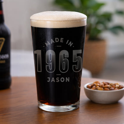 Personalised Made in Pint Glass - image 4