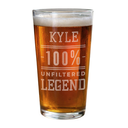 Personalised Unfiltered Legend Pint Glass - image 4