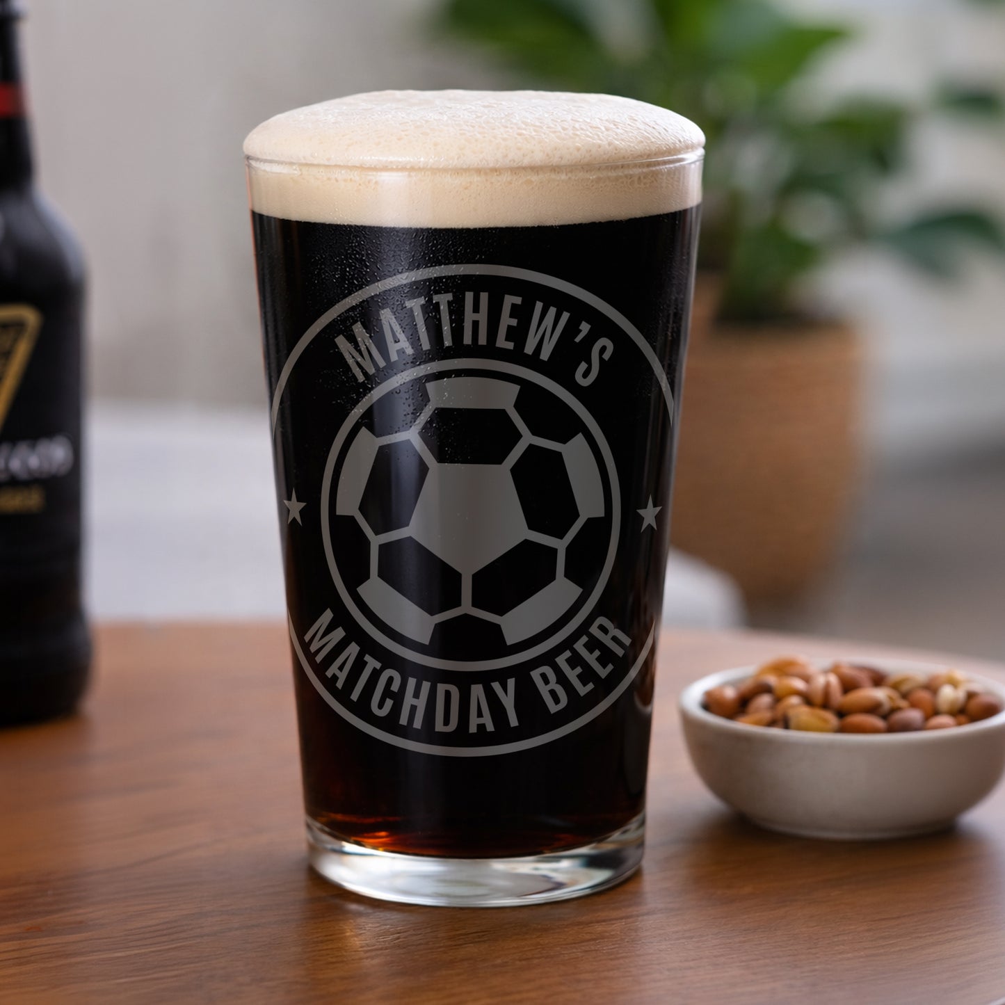 Personalised Football Badge Pint Glass - image 2