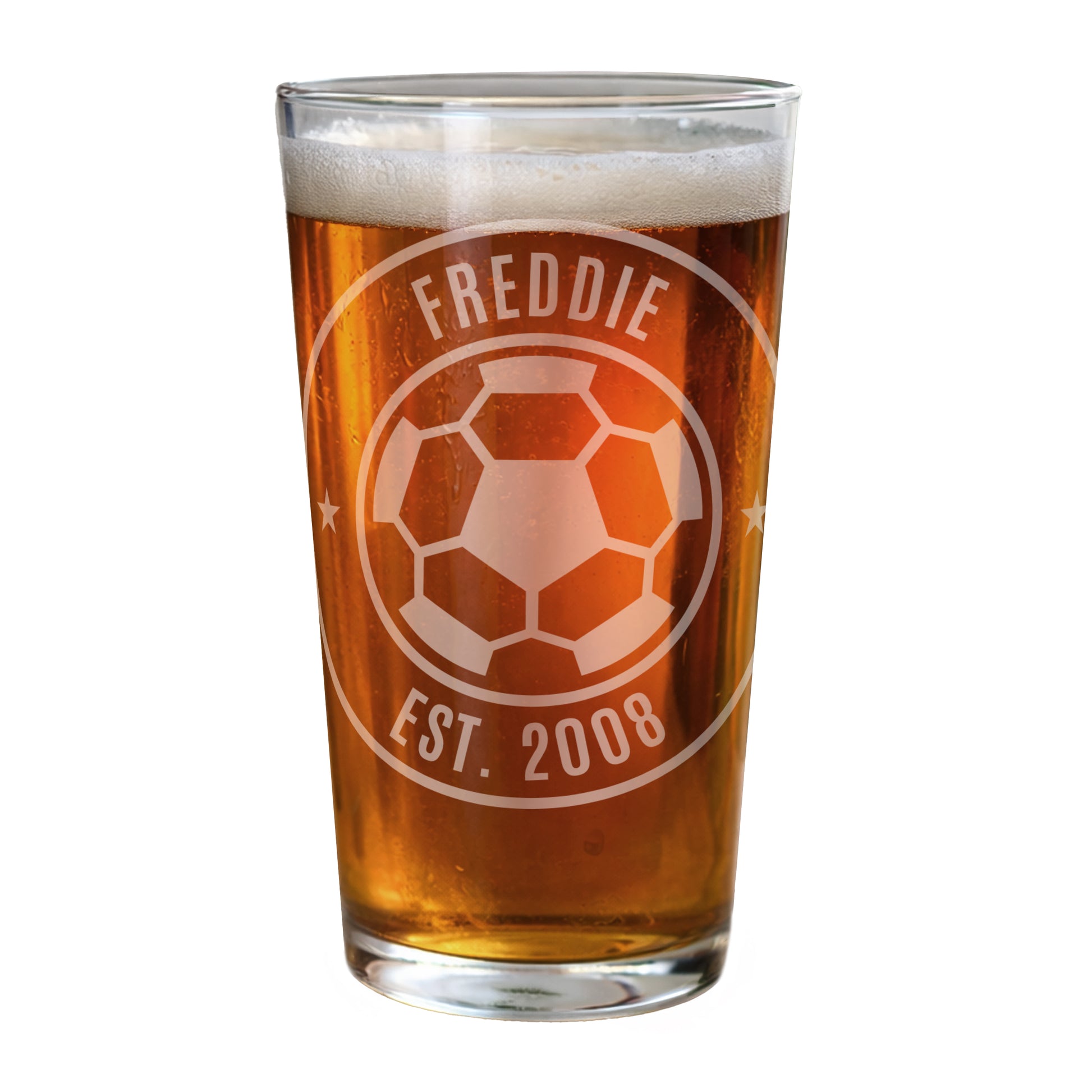 Personalised Football Badge Pint Glass - image 5