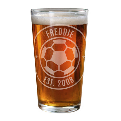 Personalised Football Badge Pint Glass - image 5