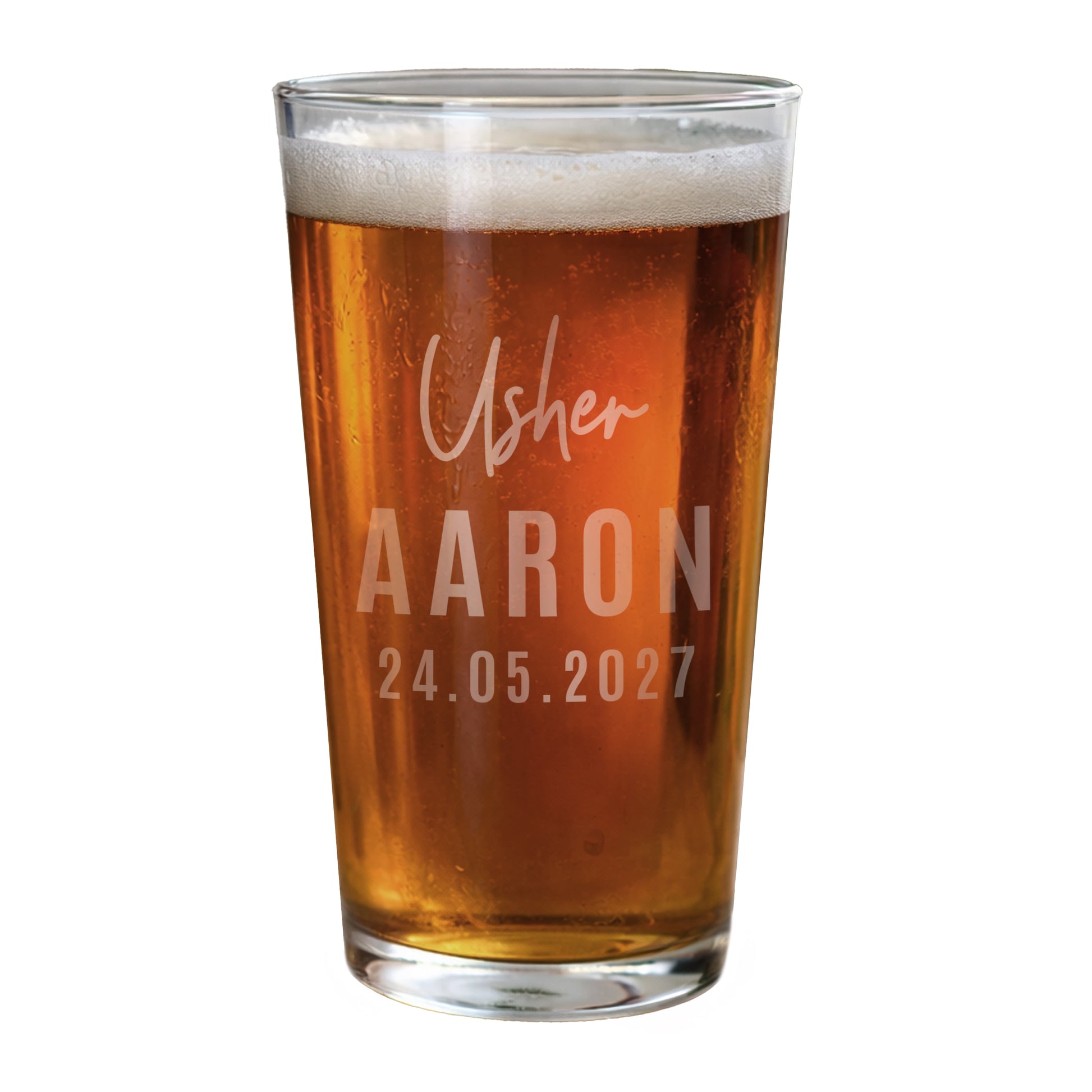 Personalised Usher Elegant Pint Glass - image 4