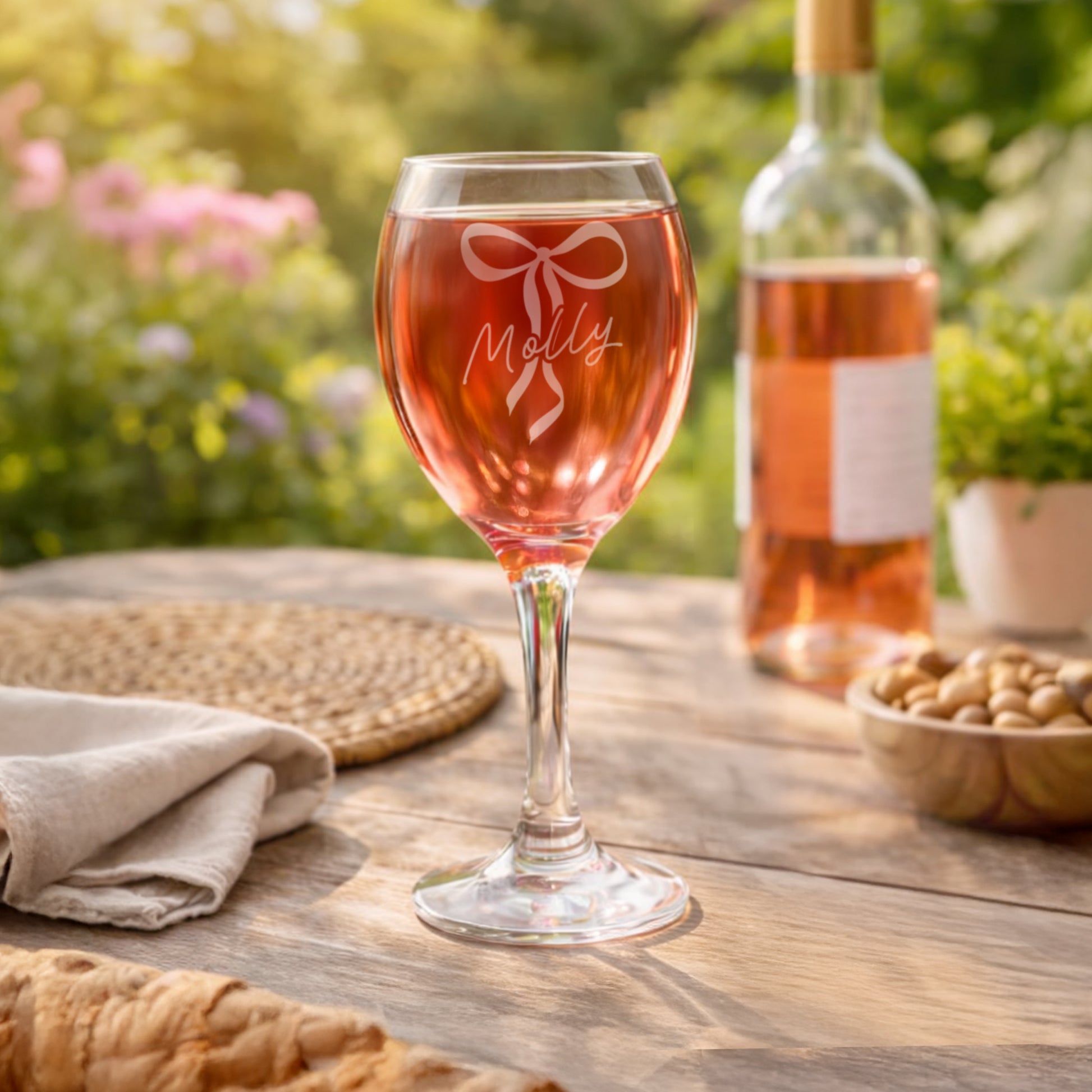 Personalised Bow Wine Glass - image 3
