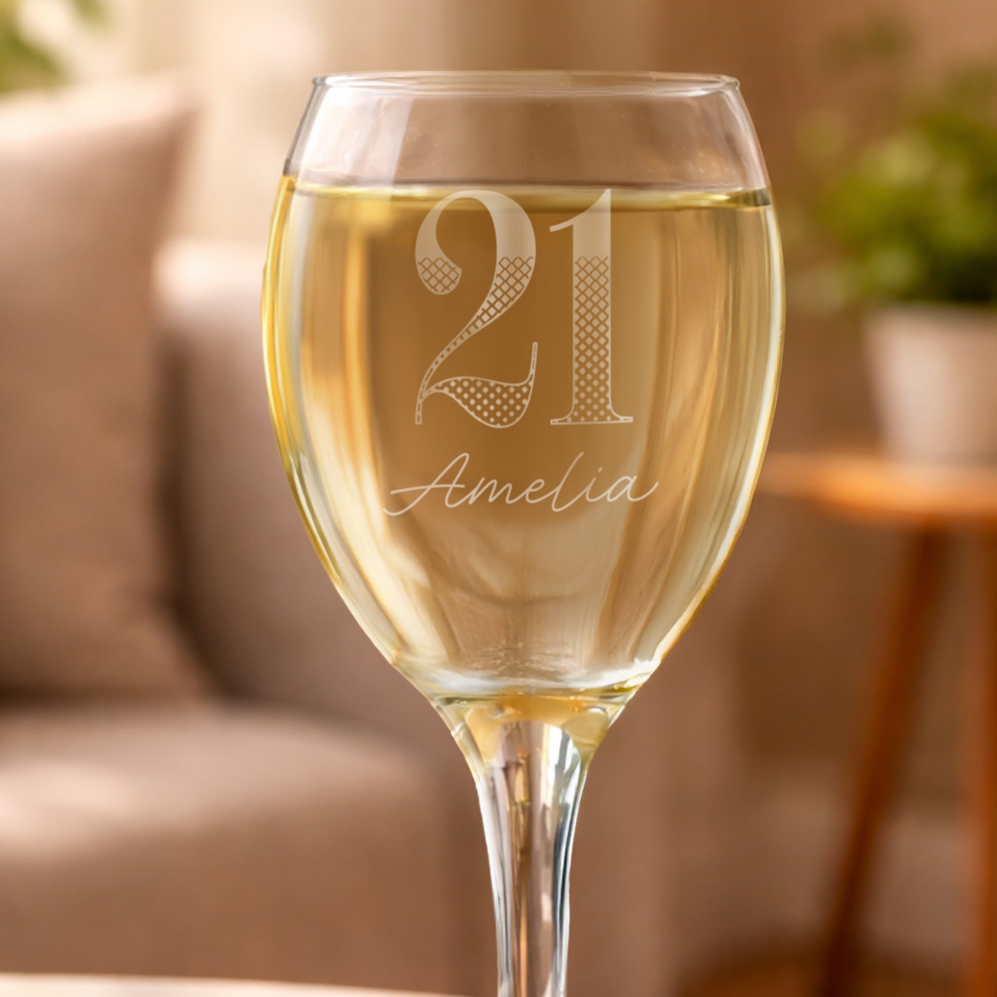 Personalised Big Age & Name Wine Glass - image 2