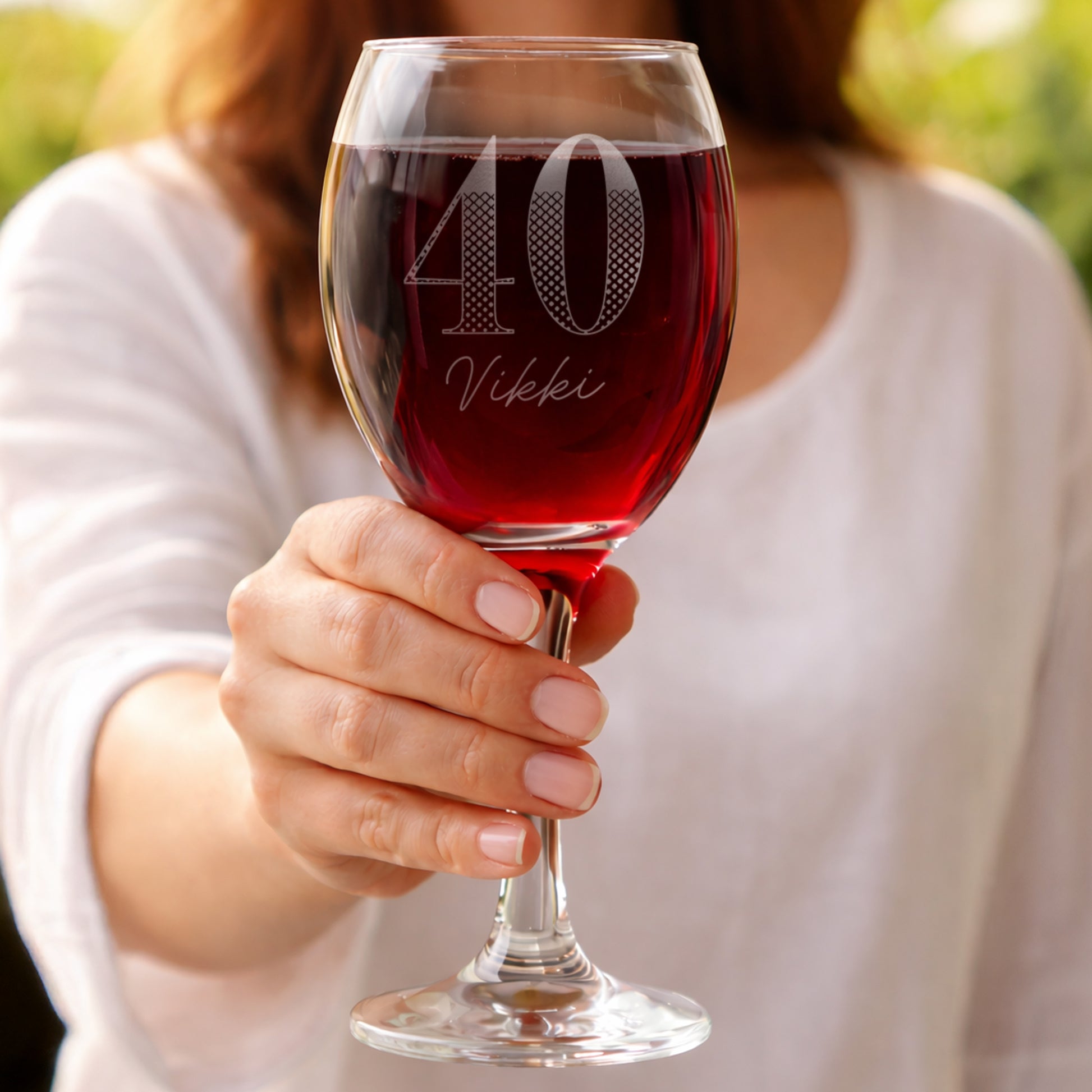 Personalised Big Age & Name Wine Glass - image 4