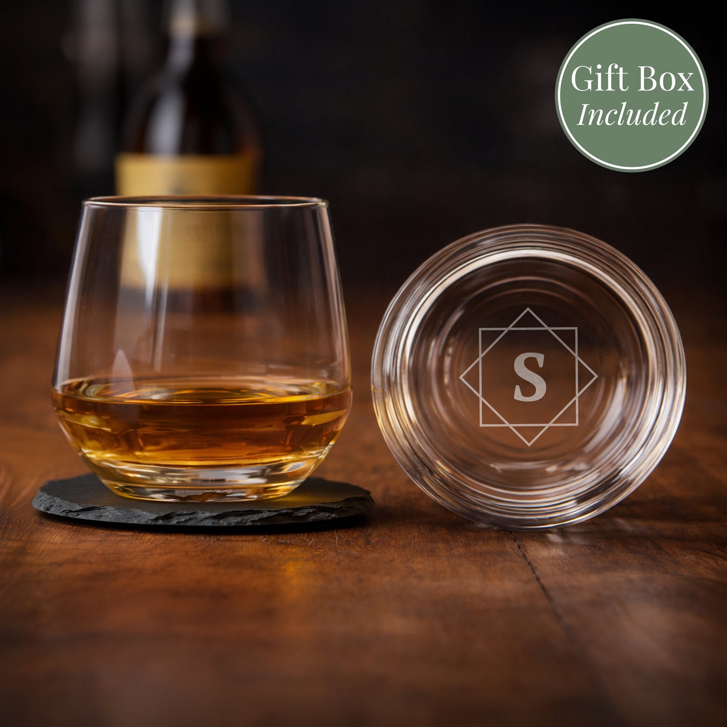 Personalised Base Engraved Initial Tumbler from Heartfelt Gifts