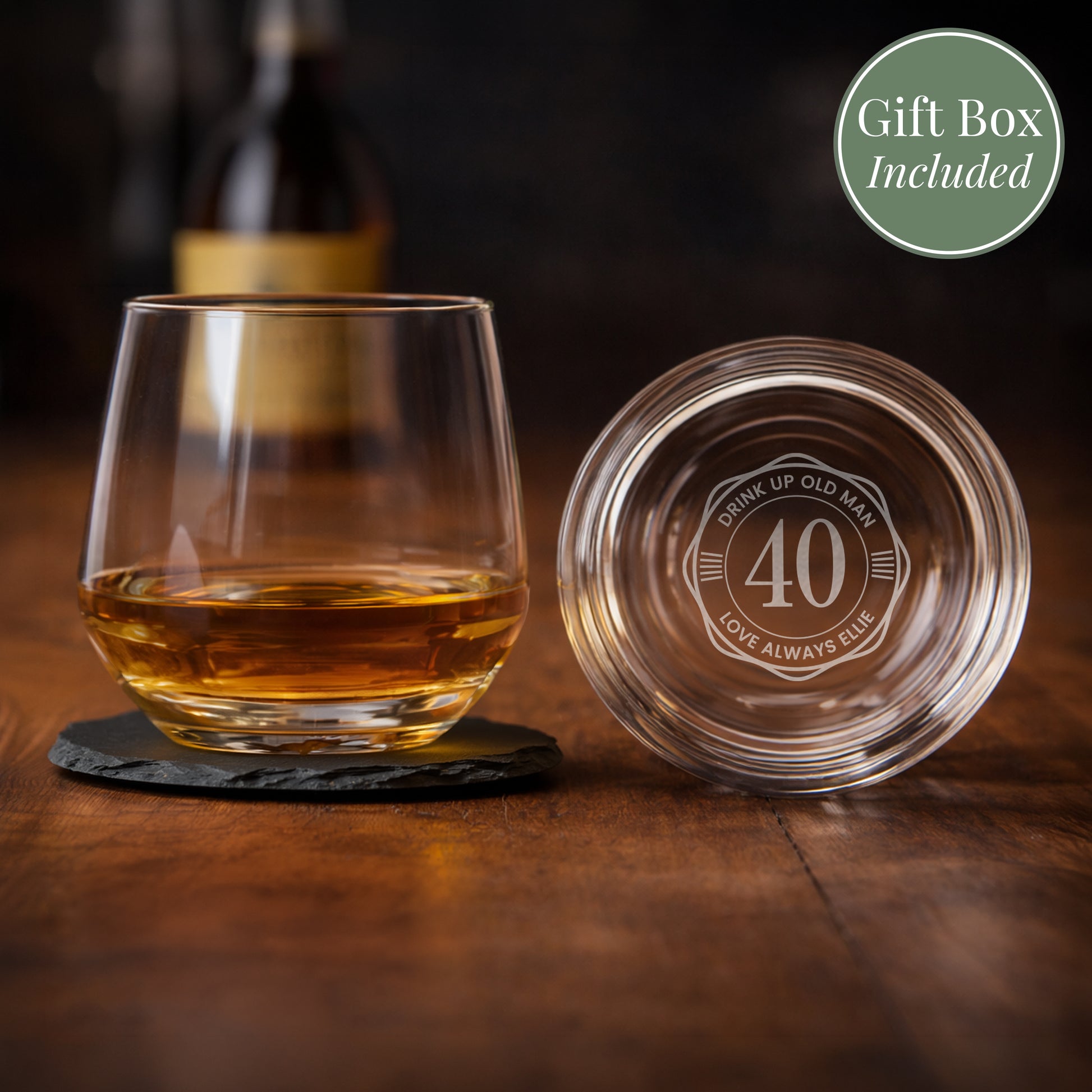Personalised Base Engraved Big Age Tumbler from Heartfelt Gifts