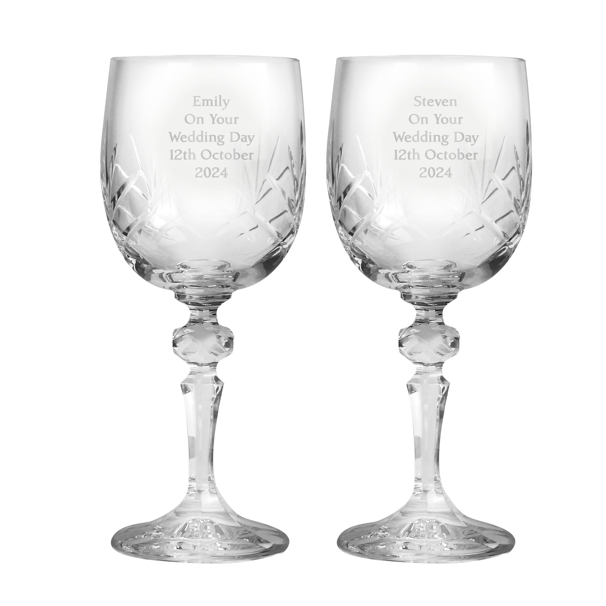 Personalised Pair of Crystal Wine Glasses - image 5