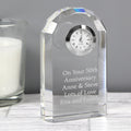 Personalised Crystal Clock from Heartfelt Gifts