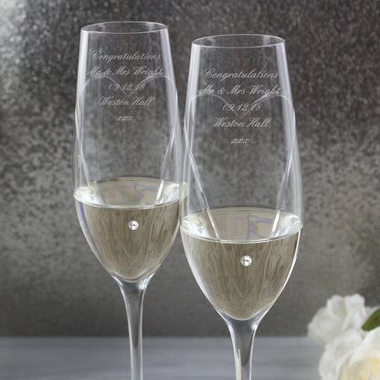 Personalised Heart Champagne Flutes Gift Box - Message - image 5