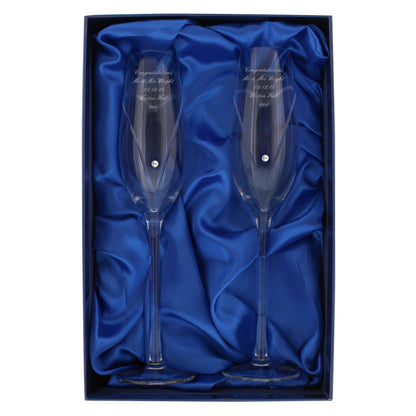 Personalised Heart Champagne Flutes Gift Box - Message - image 8