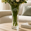 Personalised Large Hand Cut Diamond Effect Heart Vase