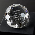 Personalised Diamond Paperweight from Heartfelt Gifts