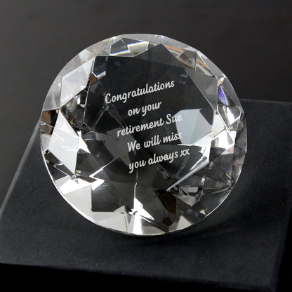Personalised Diamond Paperweight from Heartfelt Gifts