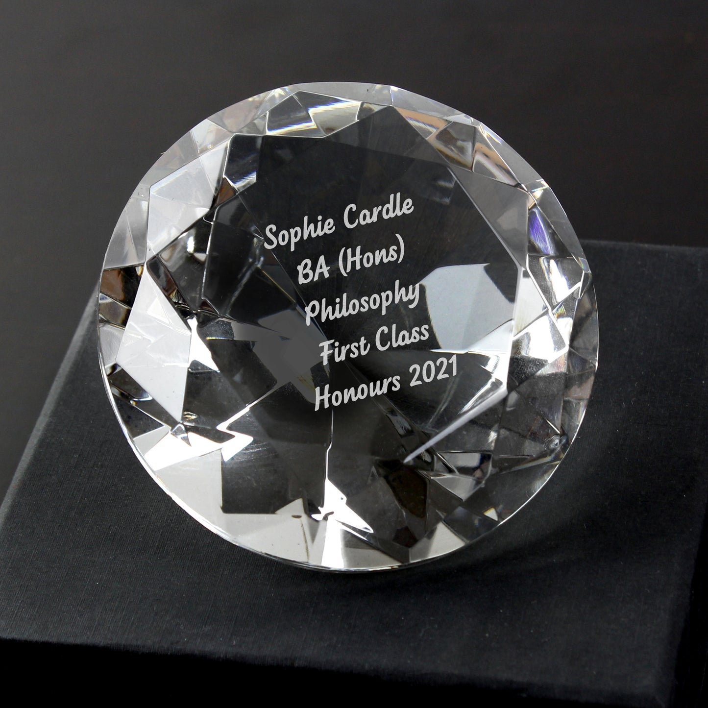 Personalised Diamond Paperweight - image 3