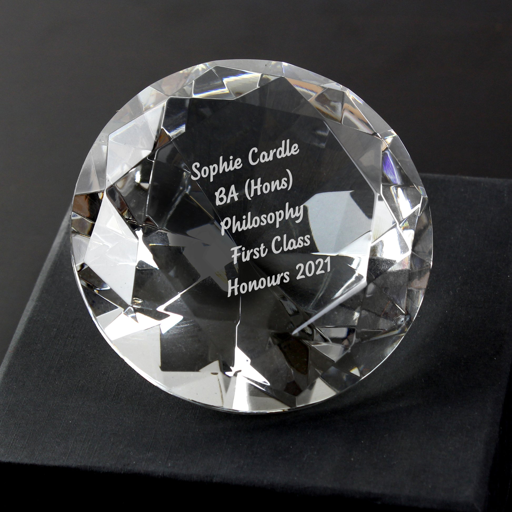 Personalised Diamond Paperweight - image 3