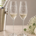 Personalised Hand Cut Little Hearts Pair of Flutes with Gift Box from Heartfelt Gifts
