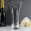 Personalised Large Hand Cut Gold Diamond Effect Heart Vase