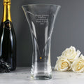 Personalised Large Hand Cut Gold Diamante Heart Vase from Heartfelt Gifts