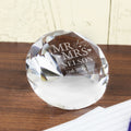 Personalised Mr & Mrs Diamond Paperweight from Heartfelt Gifts