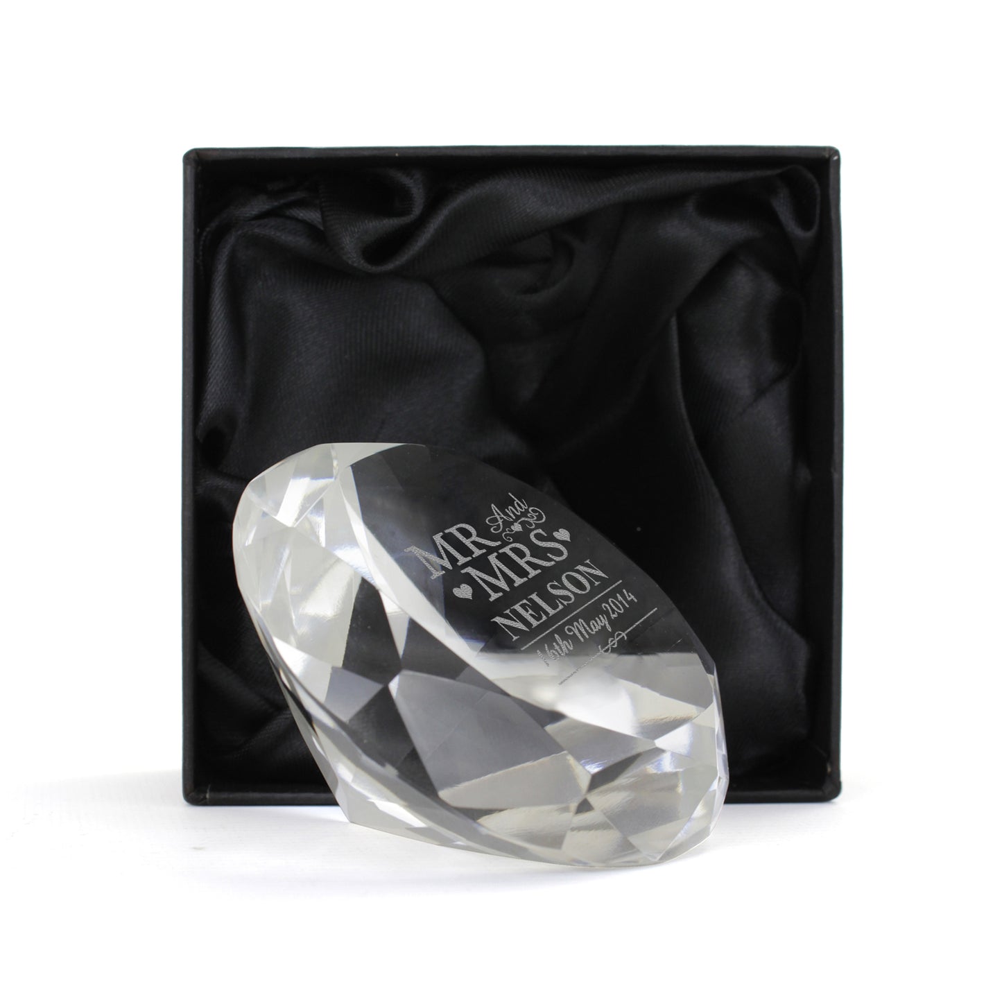 Personalised Mr & Mrs Diamond Paperweight - image 3