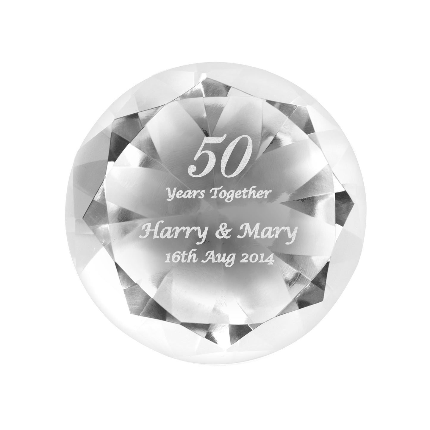 Personalised Big Numbers Diamond Paperweight - image 2