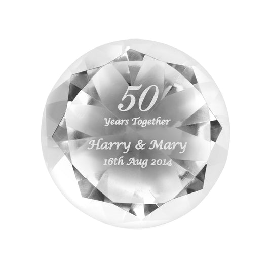 Personalised Big Numbers Diamond Paperweight - image 2
