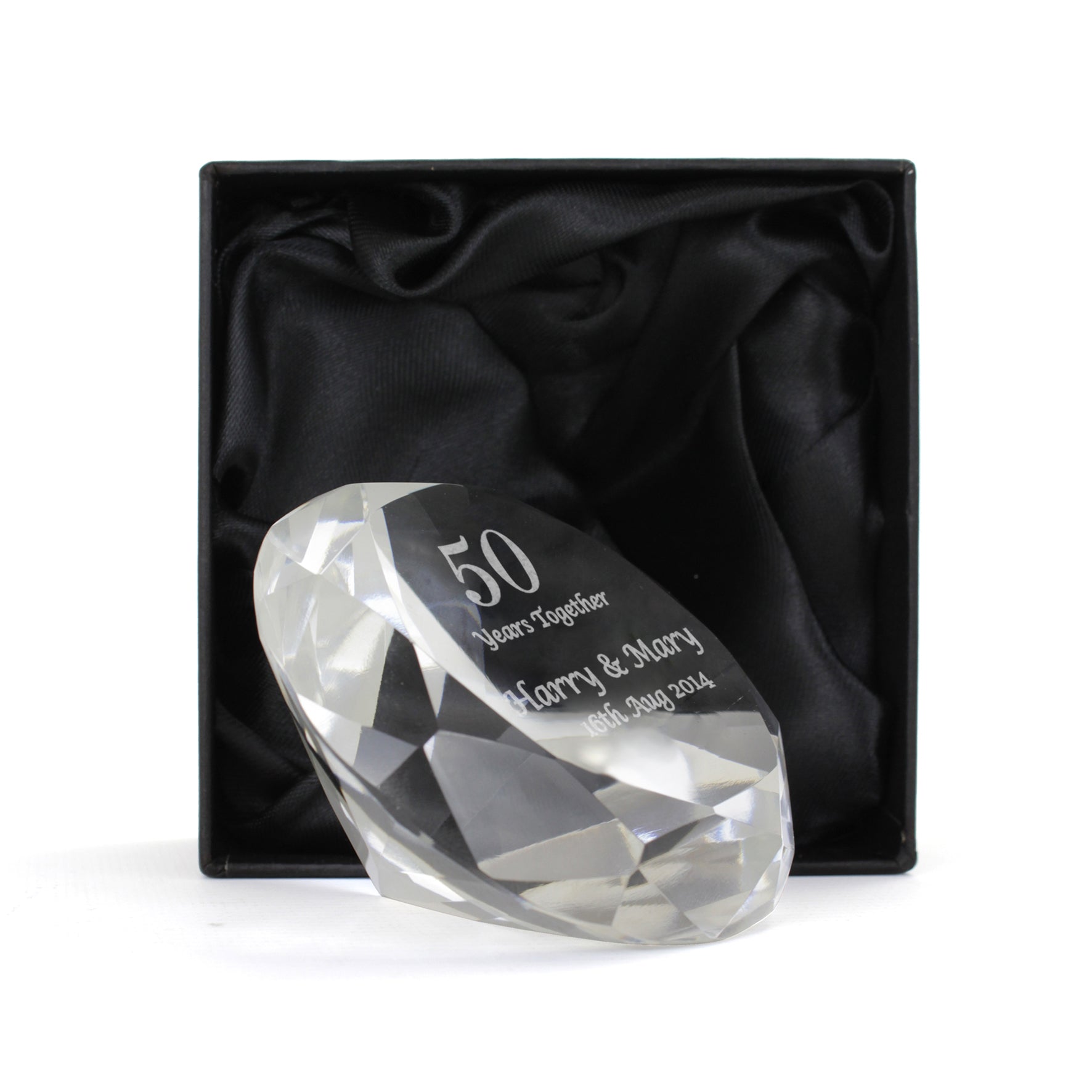 Personalised Big Numbers Diamond Paperweight - image 3