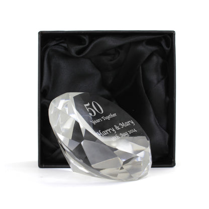 Personalised Big Numbers Diamond Paperweight - image 3