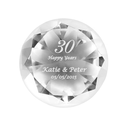 Personalised Big Numbers Diamond Paperweight - image 4
