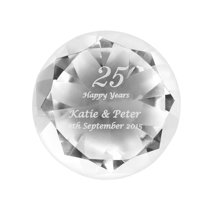 Personalised Big Numbers Diamond Paperweight - image 5