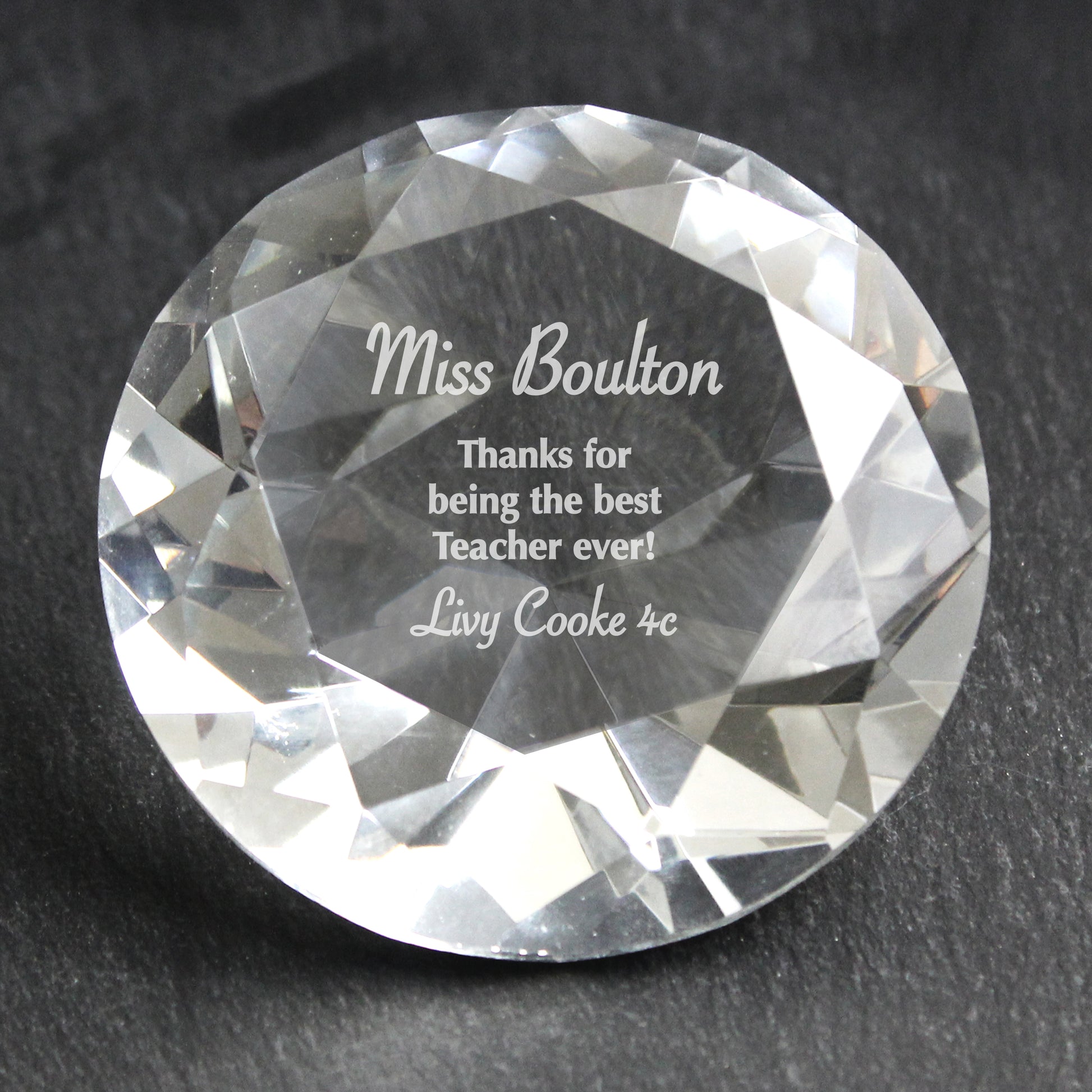 Personalised Occasion Diamond Paperweight from Heartfelt Gifts