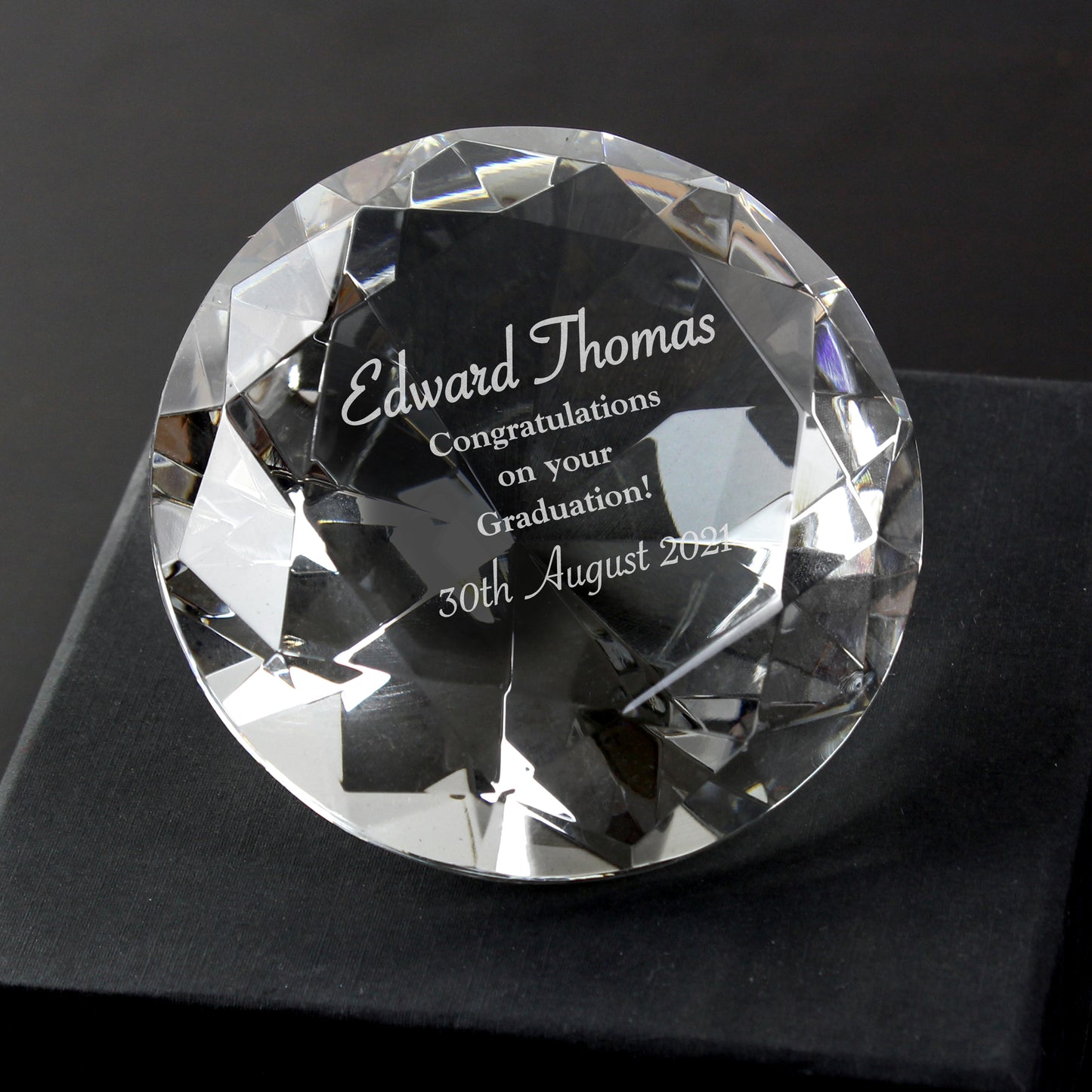 Personalised Occasion Diamond Paperweight - image 3