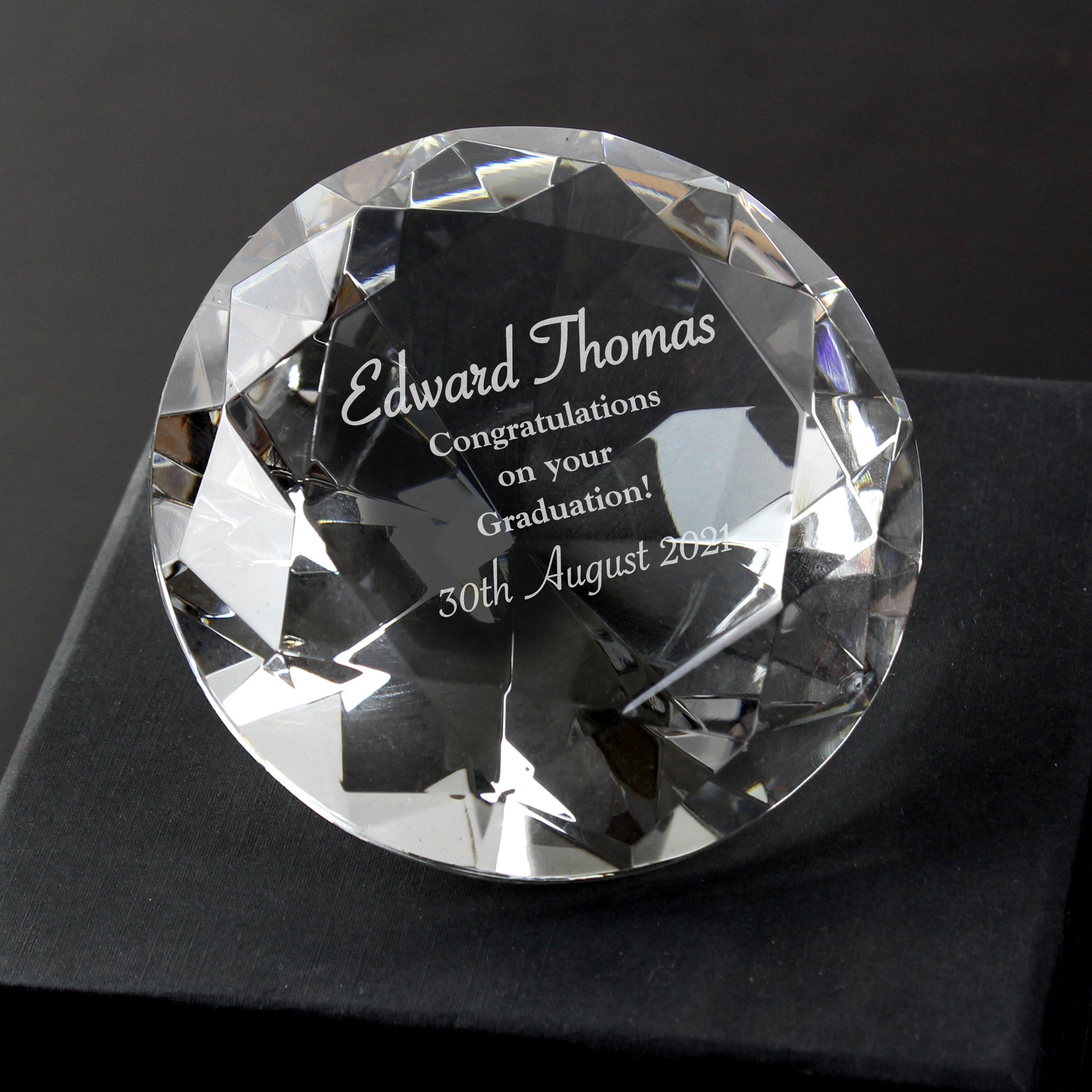 Personalised Occasion Diamond Paperweight - image 3