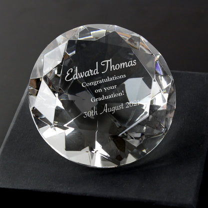 Personalised Occasion Diamond Paperweight - image 3