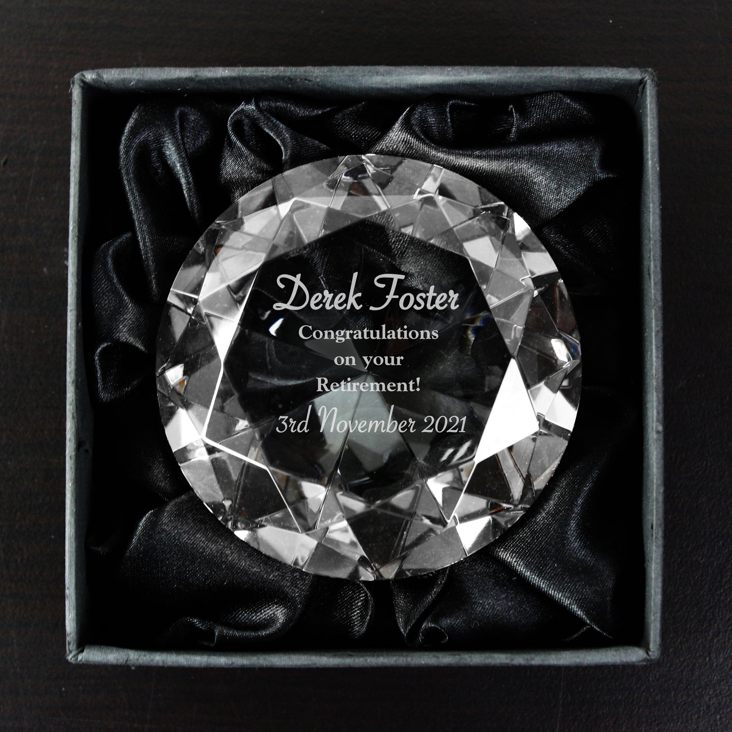 Personalised Occasion Diamond Paperweight - image 4