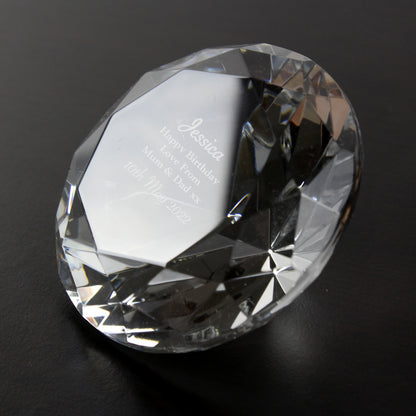 Personalised Occasion Diamond Paperweight - image 5