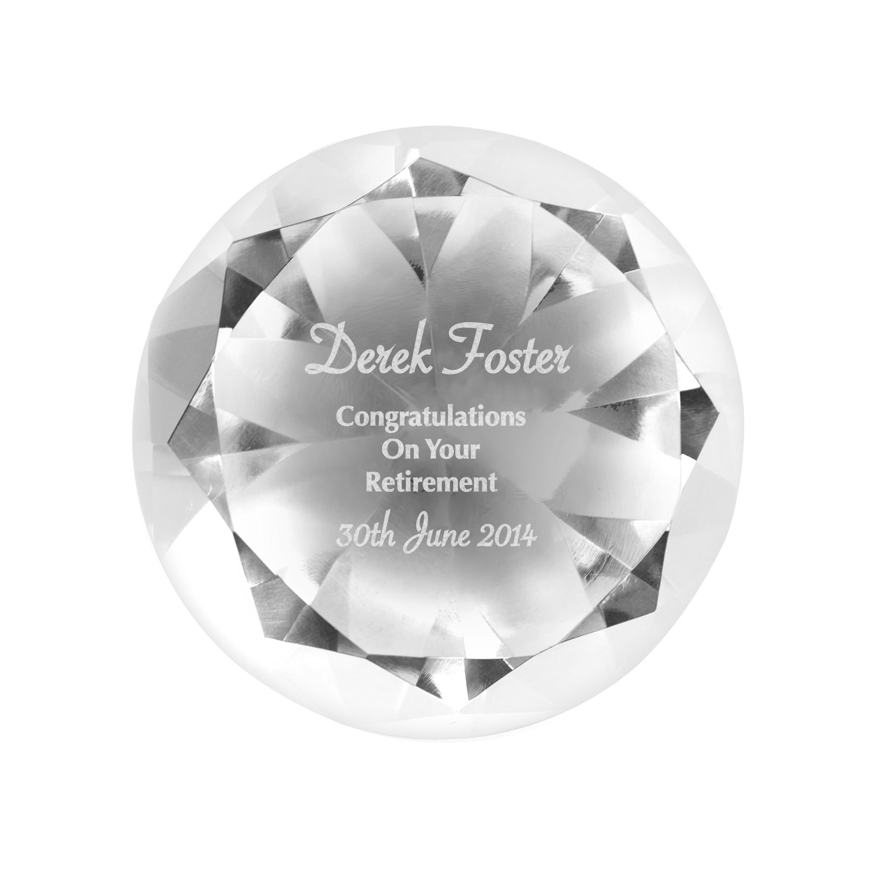 Personalised Occasion Diamond Paperweight - image 6