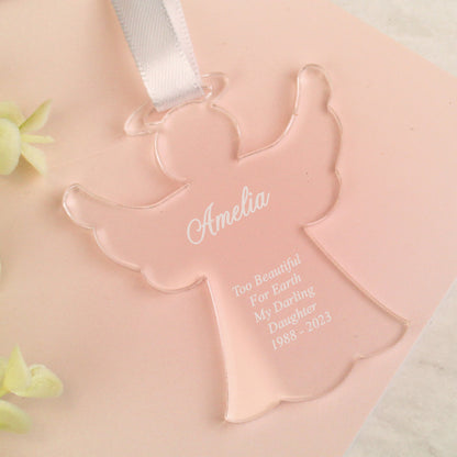 Personalised Acrylic Angel Decoration - image 3