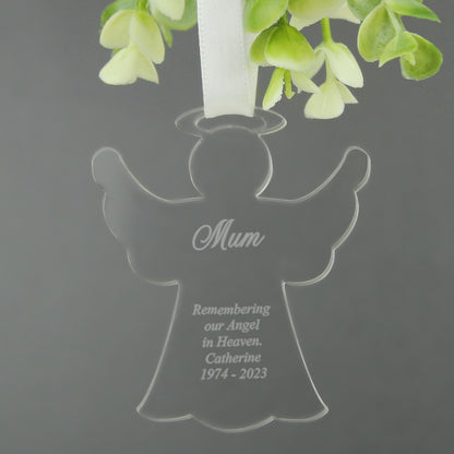 Personalised Acrylic Angel Decoration - image 4