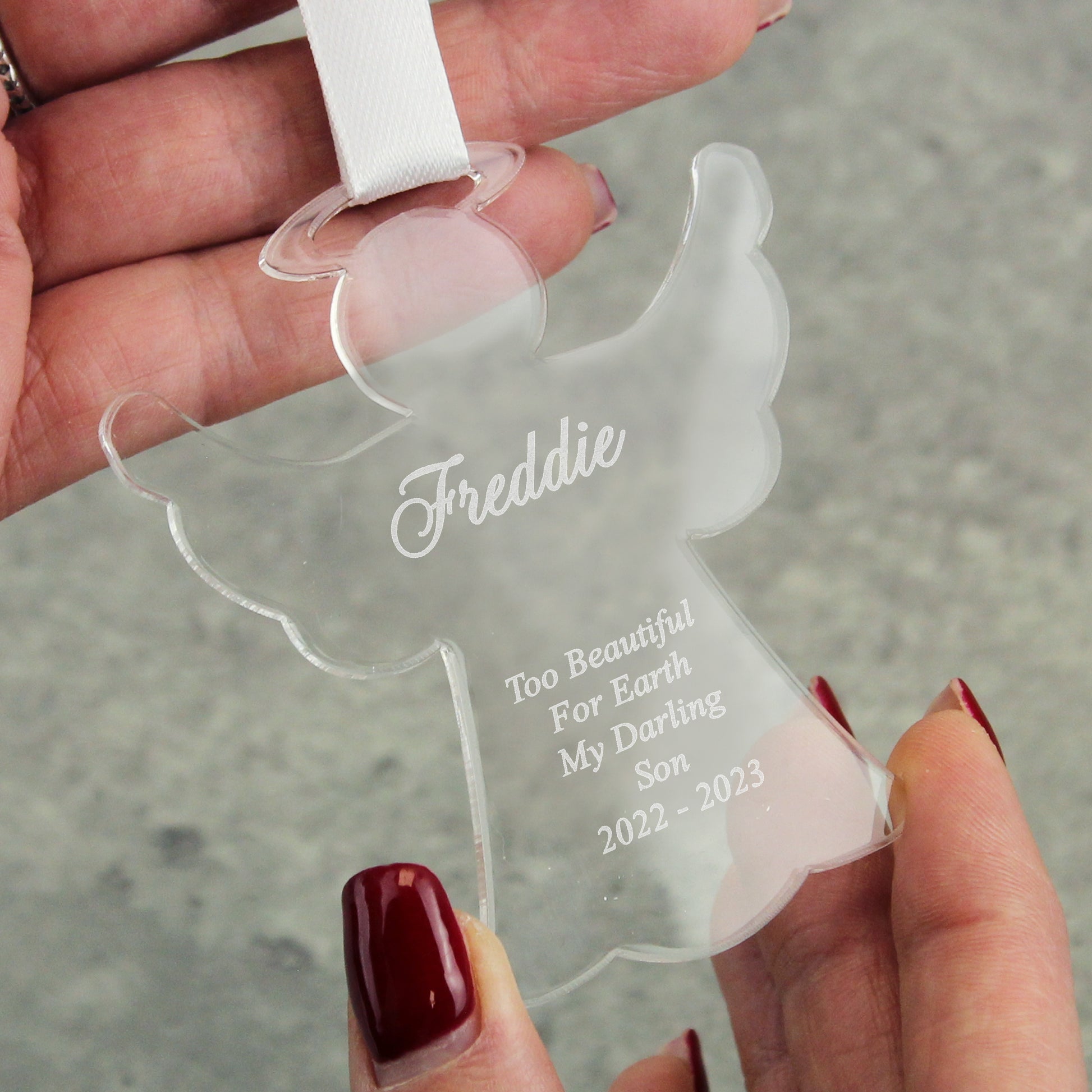 Personalised Acrylic Angel Decoration - image 6