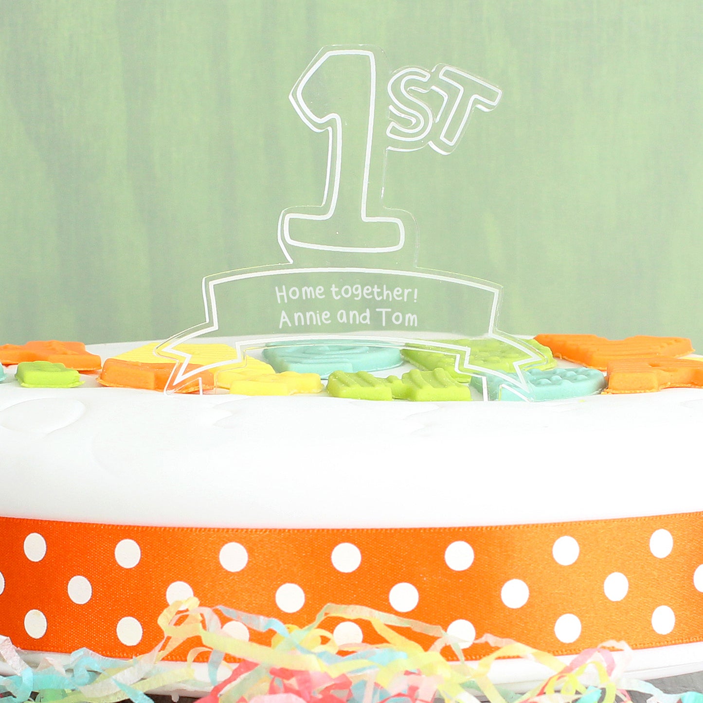 Personalised Acrylic '1st' Celebration Cake Topper - image 4