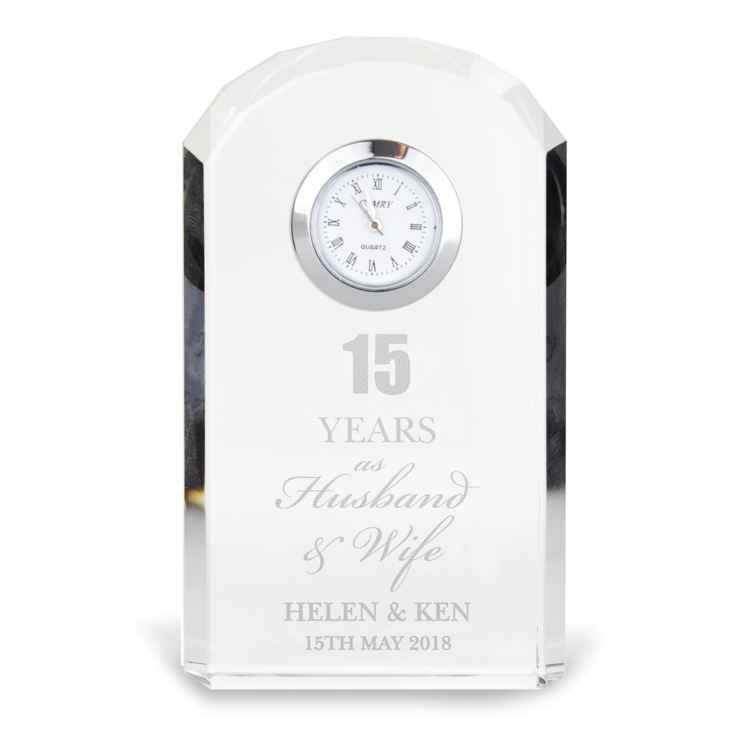 Personalised Anniversary Crystal Clock - image 2