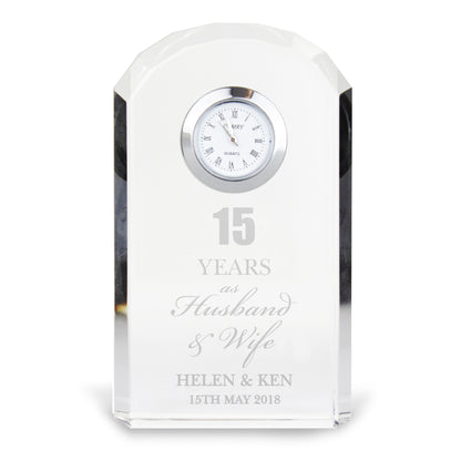 Personalised Anniversary Crystal Clock - image 2