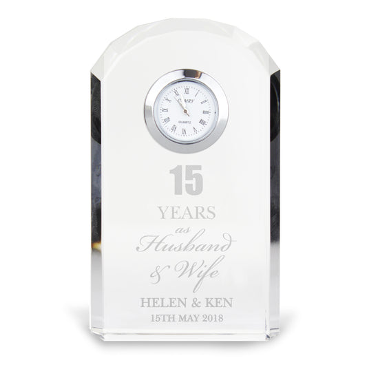 Personalised Anniversary Crystal Clock - image 2