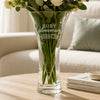 Personalised Ruby Anniversary Hand Cut Diamond Effect Heart Vase