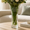 Personalised Gold Anniversary Large Hand Cut Diamond Effect Heart Vase