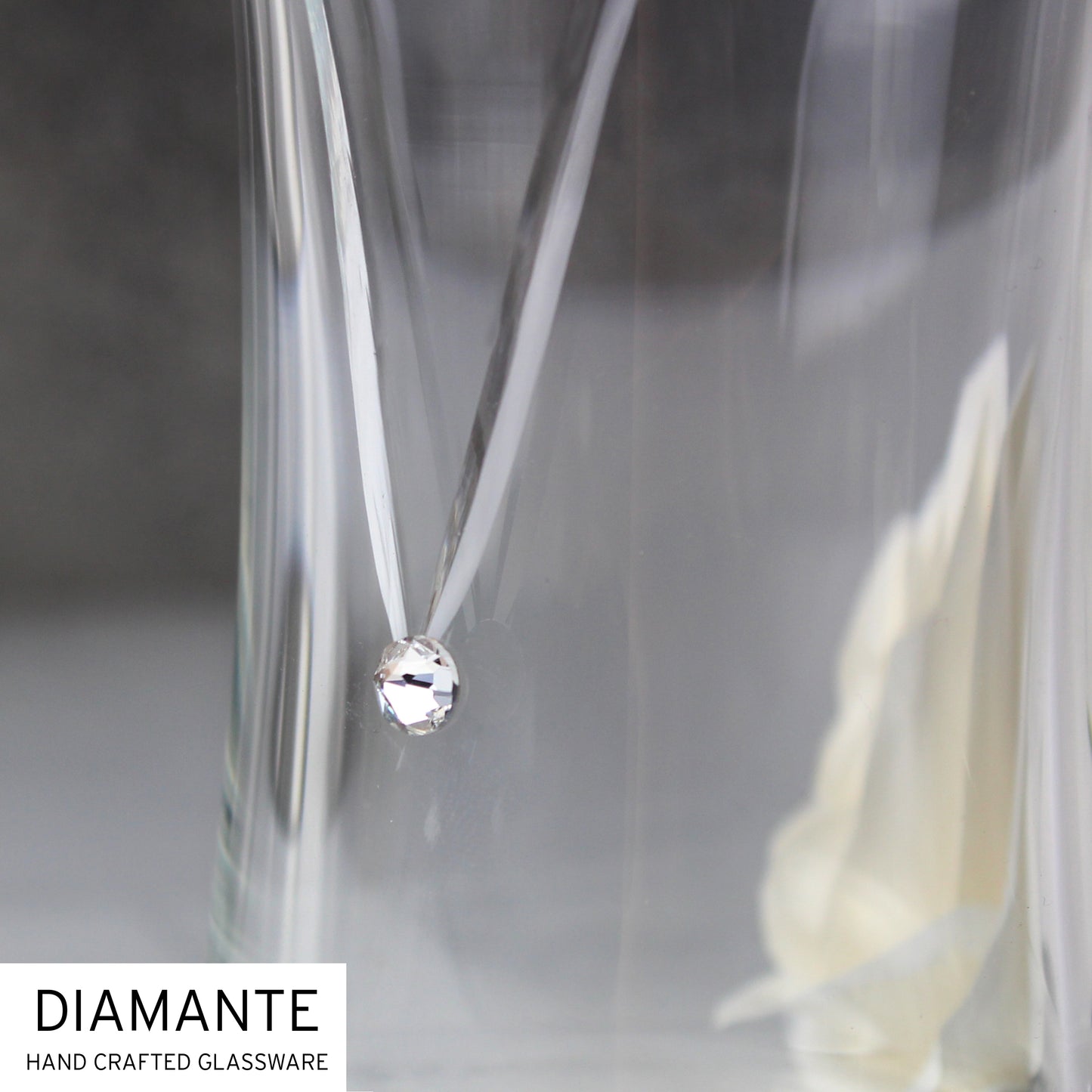 Personalised Free Text Botanical Hand Cut Diamante Heart Vase - image 11