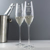Personalised Hand Cut Heart Celebration Pair of Flutes with Gift Box