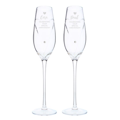 Personalised Heart Champagne Flutes Gift Box - image 2